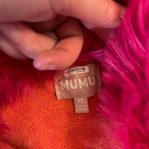 Show Me Your Mumu SHOW ME YOUR MUMU Zermatt Zip Up In Pink Geo Jacquard XS - Picture 3 of 6